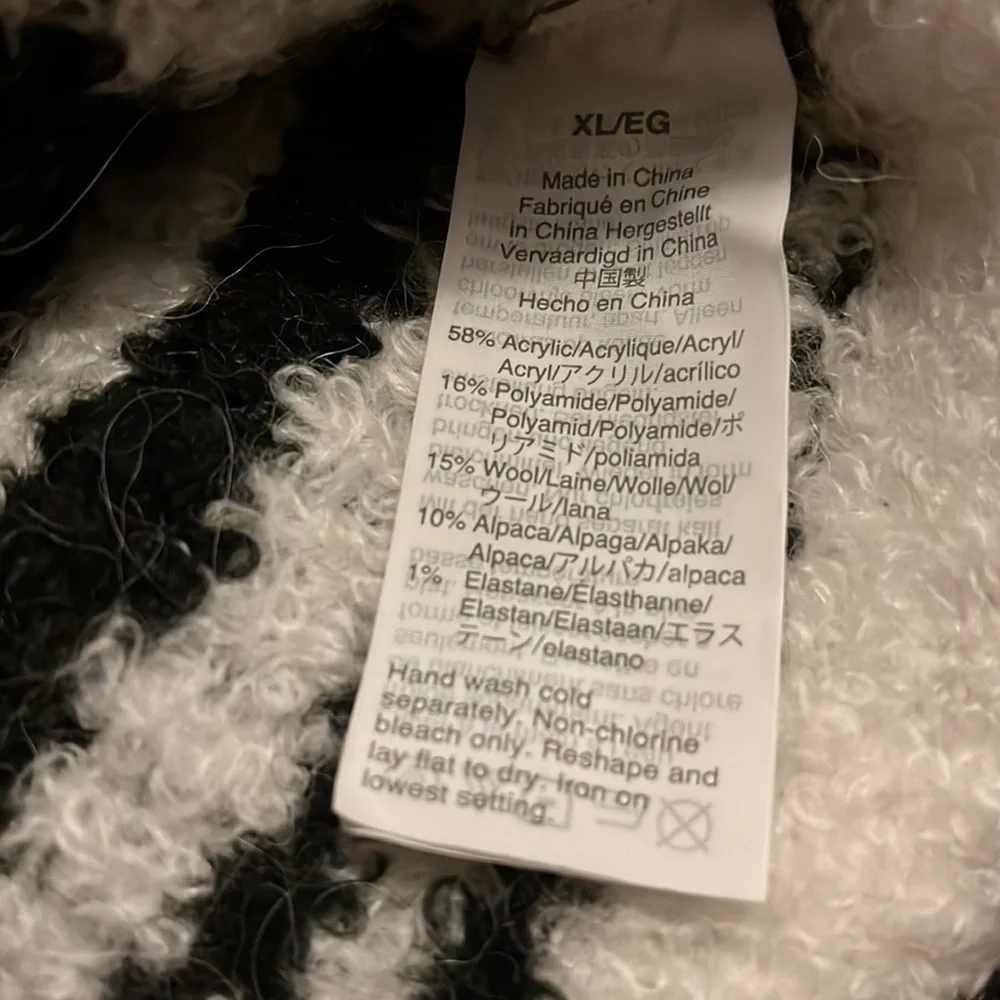 NWT XL CrewCuts Boucle Zebra sweater